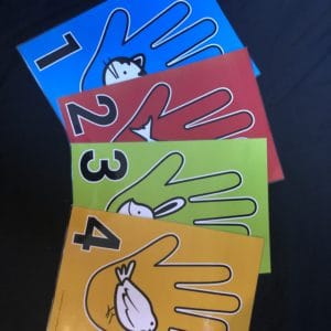 4 color pictogram cards A3 plasticized